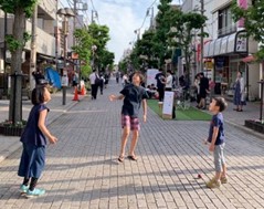 尾山台商店街の石畳