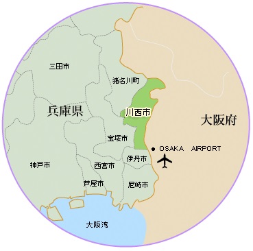 川西市の場所※