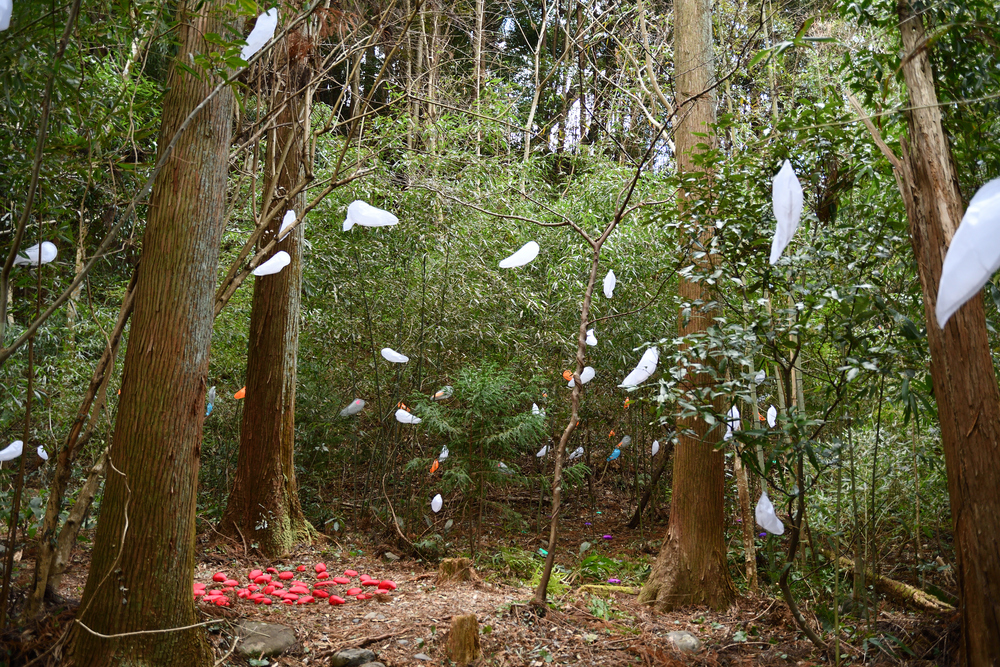 画像：抜里地区での作品　さとうりさ「くぐりこぶち」
