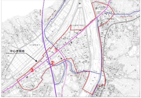 画像：雲南市中心市街地活性化基本計画　計画区域図※