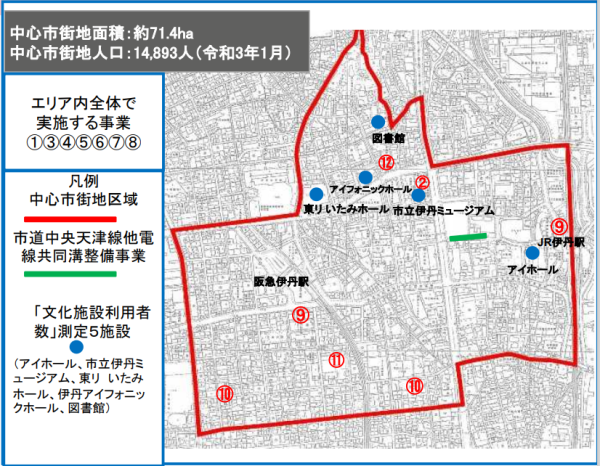 画像:伊丹市中心市街地活性化基本計画(第3期) 計画区域図※