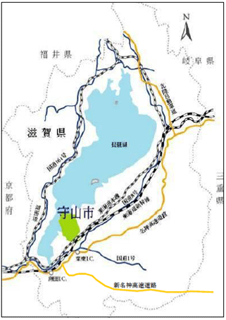 守山市の中心市街地 ※守山市ホームページ「守山市中心市街地活性化基本計画」より転載