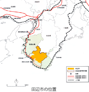 田辺市の位置